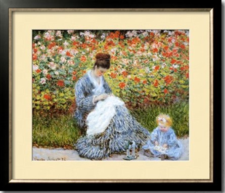 Camille Monet Child in Artists Garden - Claude Monet Paintings